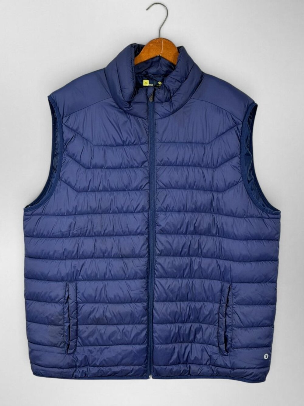 Xersion Men XL Blue Lightweight Quilted Puffer Vest Full Zip